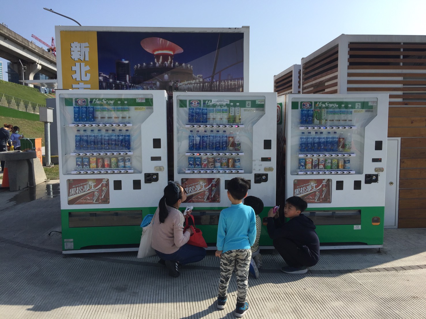 新北大都會公園滑草場前方