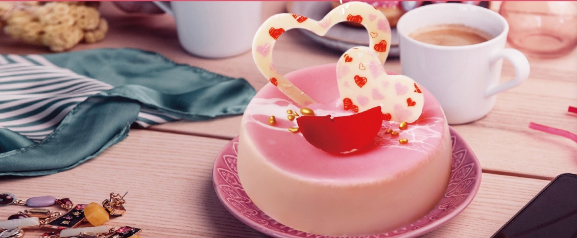 限量粉紅鏡面蛋糕